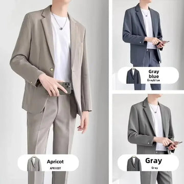 商务装男Spring Autumn Summer Casual Suits Men's Korean Business Western-style Clothes Trousers Set Matching Outfit For Young Men