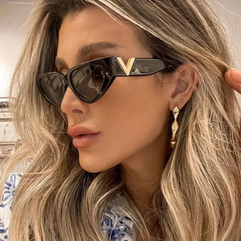 眼镜女Vintage Small Cat eye Sunglasses Women's Vintage Brand Designer Glasses Women Sun Glasses Square UV400 Eyewear Oculos De Sol