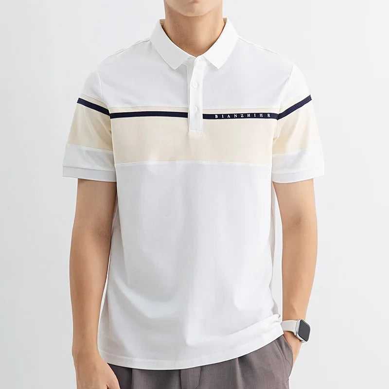 POLO男High-End Feel Men's Polo Shirt Casual Summer Trendy Short Sleeve T-Shirt Fashionable Paul Brand Men's Wear
