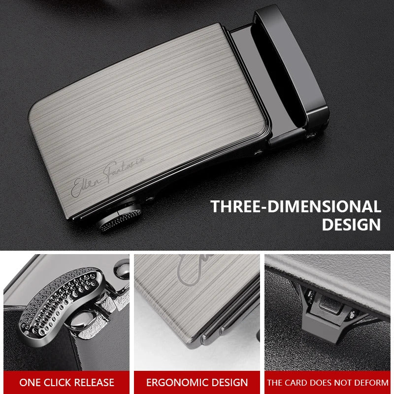 腰带3.5cm Width Automatic Buckle Adjustable Belt Buckle For Mens All-Purpose Fashion Style Automatic Buckles Set