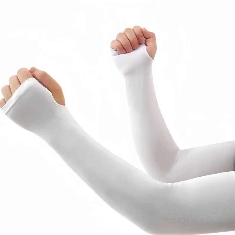 防晒冰袖女Soft Unisex Arm Protection Fishing Cycling Sleeves Men and Women Outdoor Sunscreen Ice Sleeves for Summer Travel Hiking Driving