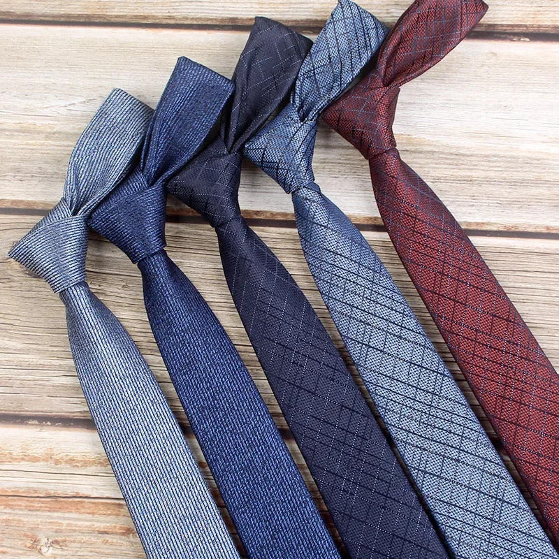 领带男6CM High Quality Leisure Ties Striped Floral Polyester Tie for Man Gentleman Formal Business Banquet Neckties New Year's Gift