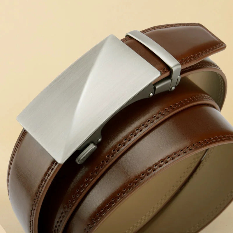 腰带Men Leather Belt Automatic Buckle Belt Fashion Alloy Belts Genuine Leather Luxury Belts for Men Business Luxury Designer Belt