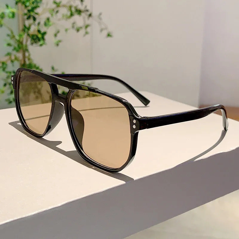 太阳镜男Vintage Oversized Sunglasses Woman Fashion Brand Big Frame Sun Glasses Female Candy Colors Shades UV400 Oculos De Sol