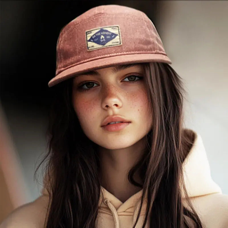 帽子女Panel Cap Baseball Cap Hip Hop Flat Brim Hats Skateboard Style Jockey Cap Flat Peak Trucker Hats