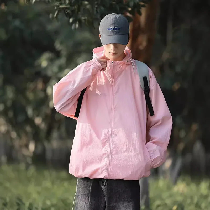 防晒衣男UPF50+ Sun Protection Clothing Men's Lightweight Quick Dry Outdoor Mountain Jacket Couple's Windbreaker For Summer