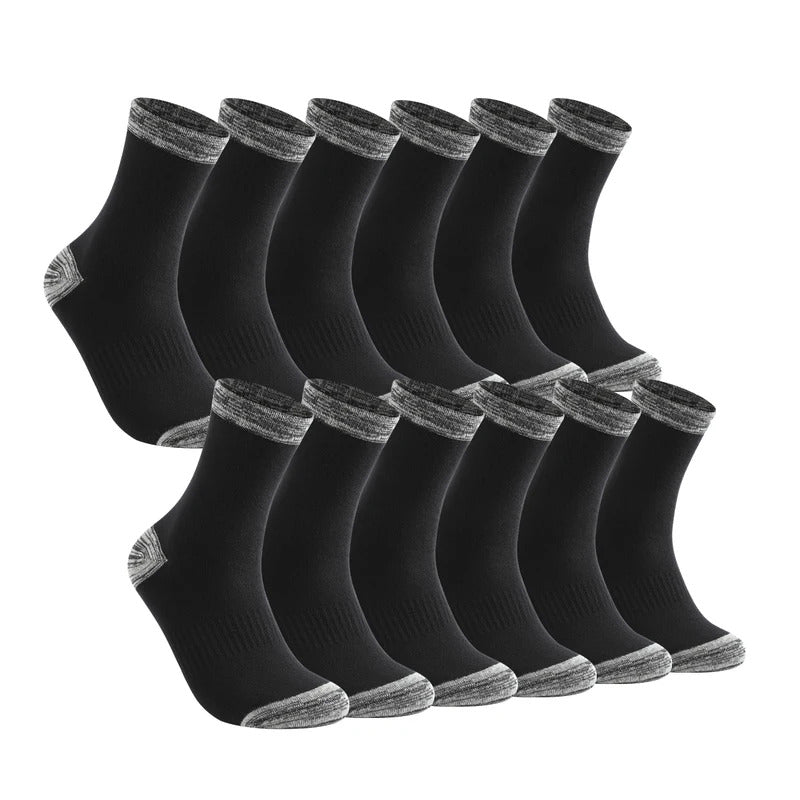 Men Cotton Socks New Men Socks 6 Pairs Lot High Quality Casual Run Black Sports Socks White Male Long Socks Plus Size   EU 38-48男士袜子