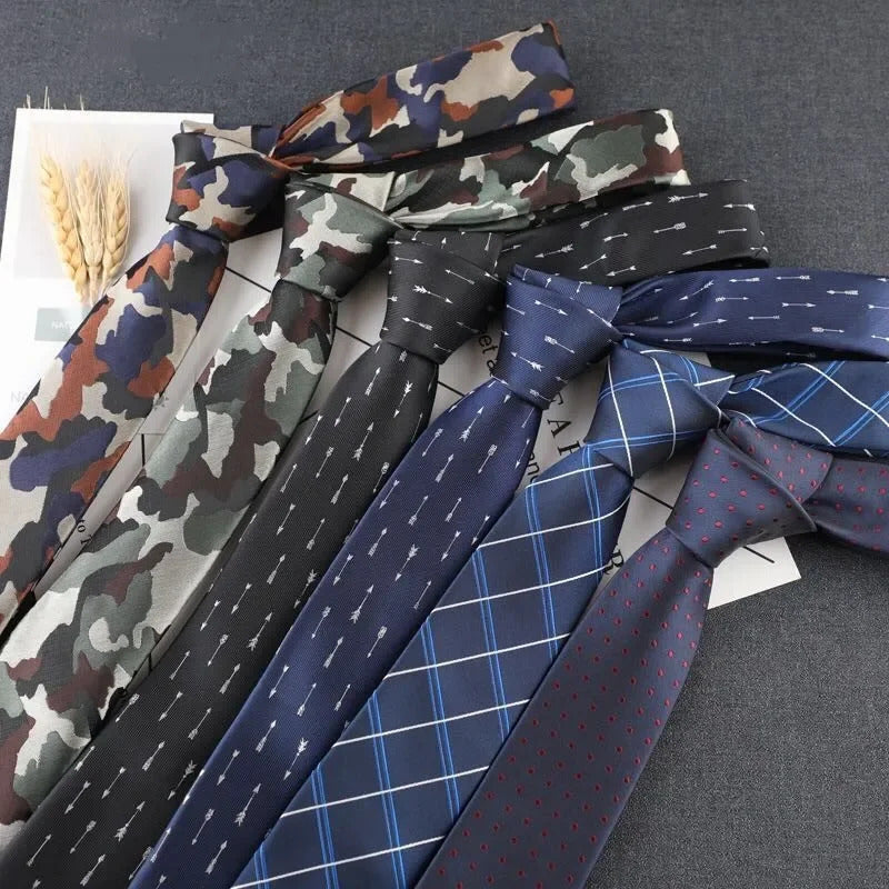 领带男Men's 6CM Versatile Leisure Ties Blue Pink Wine Flower Striped Tie Fit Best Man Formal Business Groom Groomsman Wedding Necktie