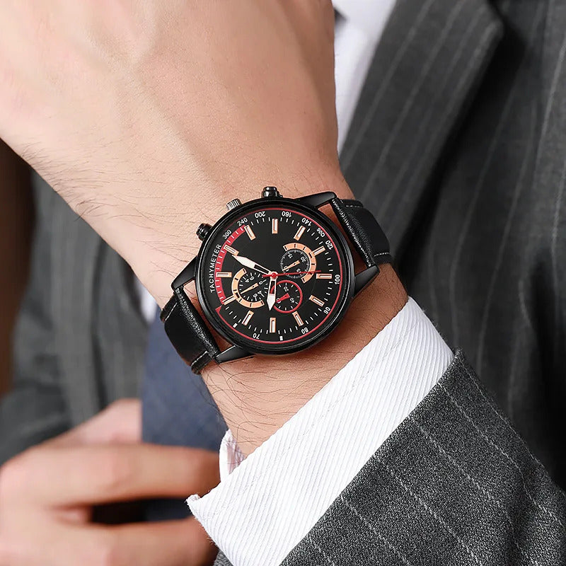 手表男手表男YIKAZE Men’s Fashion Quartz Watch  Sports Luminous Chronograph Alloy Band Men Watches Luminous Chronograph Student Wrist Watch