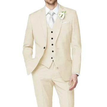 礼服男Suit For Men Formal Slim Fit Men's Suit Blazer Vest Pant Sets 3 Piece Elegant  Costumes Wedding Dresses Tuxedo Dance Party