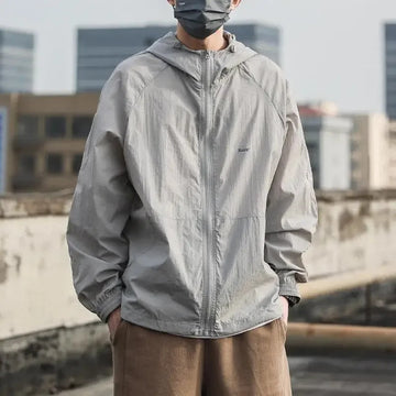 防晒衣男Summer Outdoor Sun Protection Clothes Men's Lightweight Breathable Jacket Trendy Brand Quick Dry Ice Silk Sun Protection Serve F