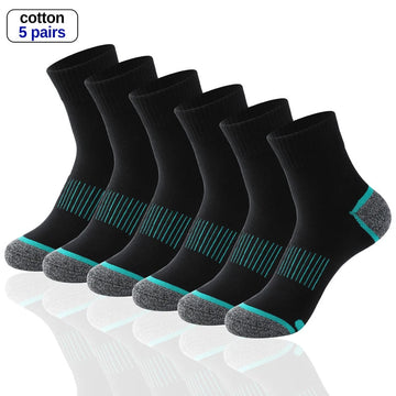 High Quality Lot Men's Socks Casual Breathable Run Sports Socks 5 Pairs Male Cotton Socks Winter Black Socks Men Large size38-45男士袜子