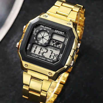 手表男手表男YIKAZE Digital Watches For Men Sports Waterproof Bracelet Clock Gold Electronice LED Wristwatch Man Casucal montre homme relogio
