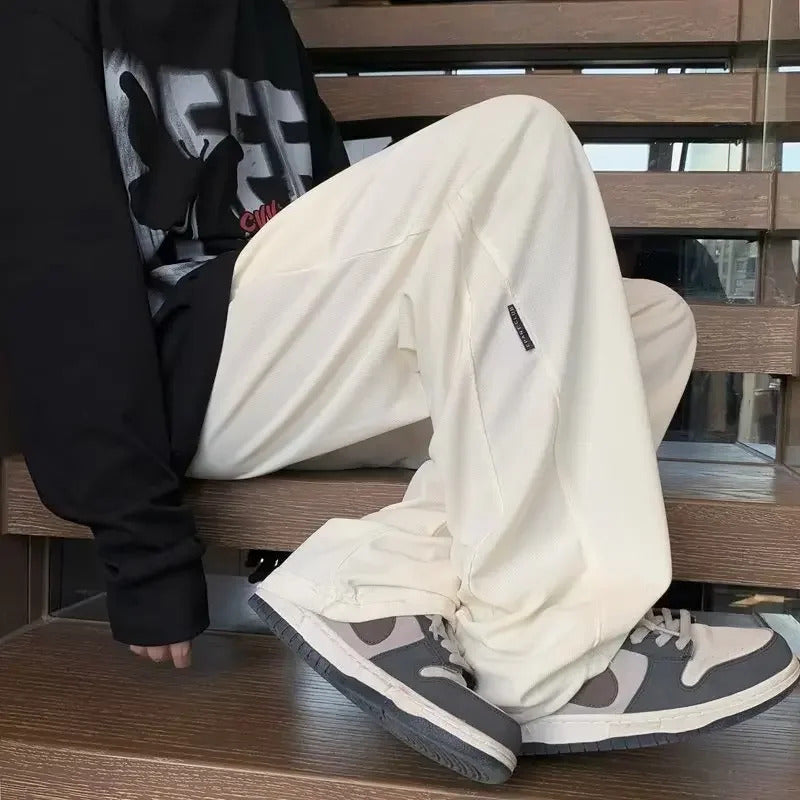 休闲裤男Straight-Leg Casual Pants For Men Loose-Fit Trendy Ins Style Wide-Leg Pants Autumn Male Pants