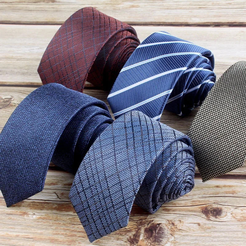 领带男6CM High Quality Leisure Ties Striped Floral Polyester Tie for Man Gentleman Formal Business Banquet Neckties New Year's Gift