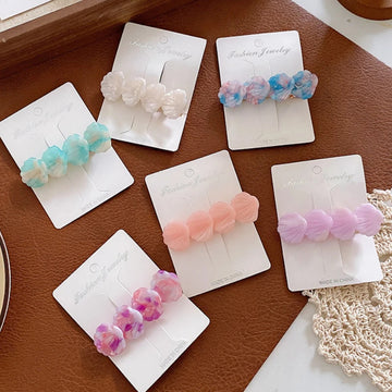 发饰Sweet Cute Seashell Hairpins Acetate Hair Clips BB Clips Headdress for Women Girls Colorful Barrettes Fashion Hair Accessories