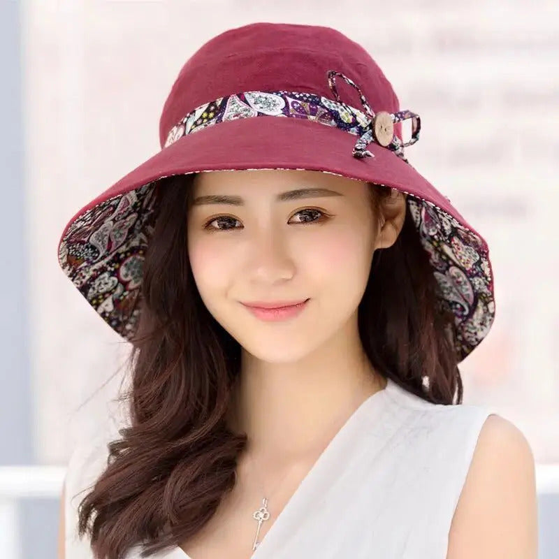 帽子女2018 New Brand Women Sun hat Summer Hat Folding Sunscreen Anti-uv big Summer Biking Beach Hat Fashion Sun hat