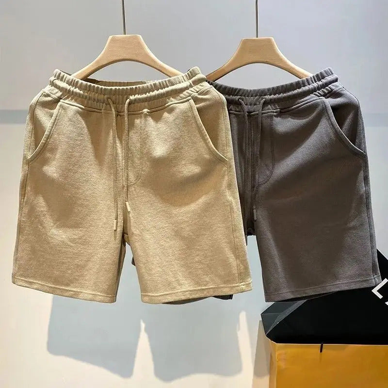 短裤男Shorts Men Summer Casual Jogging Sport Short Pants Drawstring Pocket Loose Casual Breathable Home Outdoors Pants Daily Basics