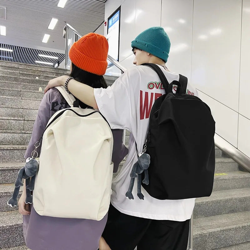 包包男Backpack men's large-capacity folding travel couple's backpack simple and light water-proof schoolbag women