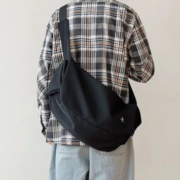 包包男New Trendy Women Shoulder Bag Men Female Solid Color Large Capacity Canvas Shopping Crossbody Bags Travel Messenger School Bag