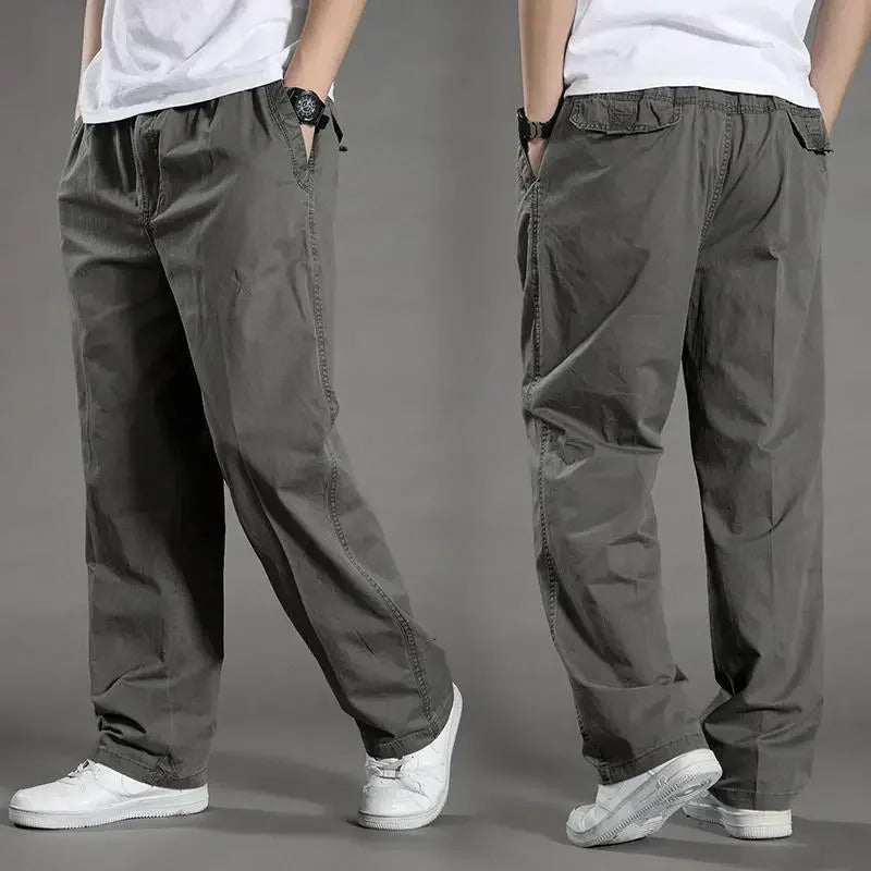 休闲裤男Spring Autumn Men's Loose-Fit Wide-Leg Casual Pants Breathable Straight-Leg Sweatpants Cross-Border Trade