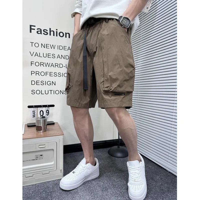 短裤男2024 Summer New Loose-Fit Men's Shorts High-End Feelcargo Pants Trendy Brand Casual Style Versatile Sweatpants