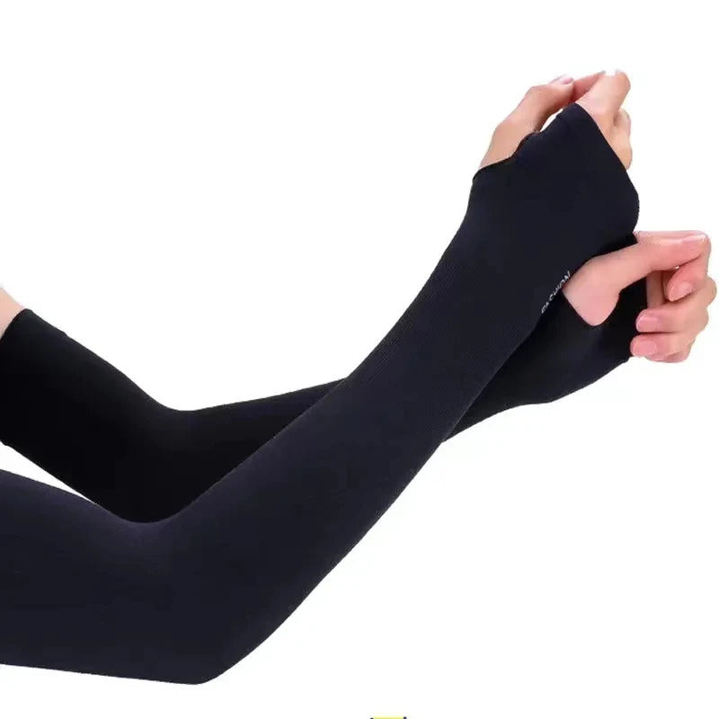 冰袖男Cool Cycling Sleeve Sport Cooling Arm Sleeves Anti-sunburn Sunscreen Uv Sports Safety Fitness Body Building Entertainment