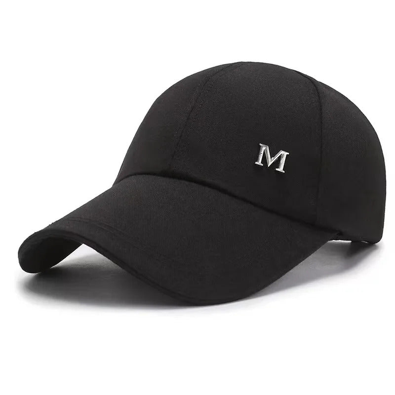 防晒帽男Women Men Peaked Hat Extended Brim Adjustable Summer Hat Solid Color Unisex Ponytail Hole Sunscreen Baseball Hat Head Accessory