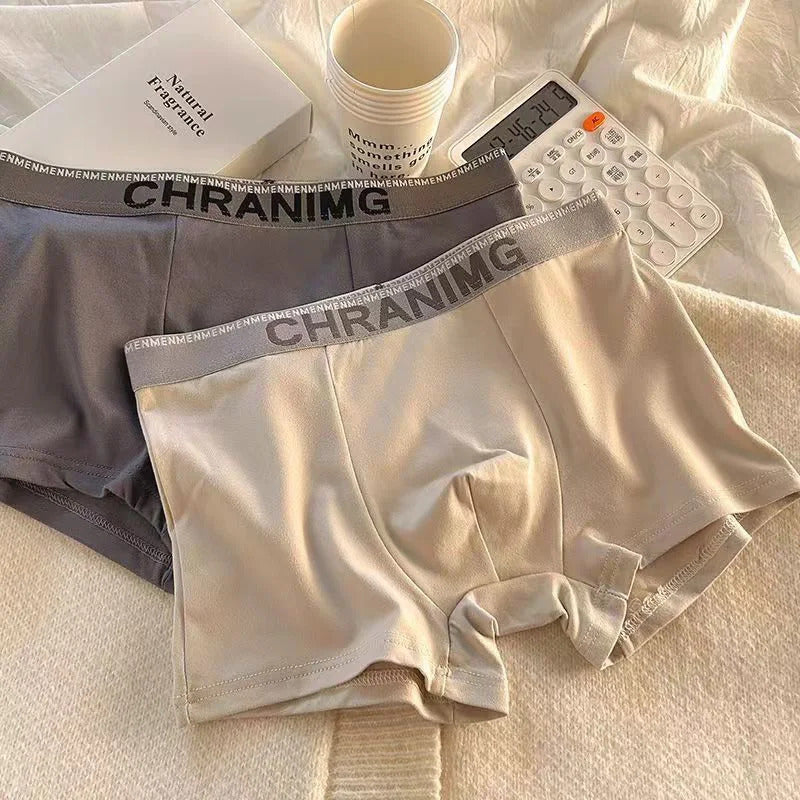 内衣男4PCS boys boxer briefs dry and breathable teenagers fashionable boxers comfortable casual men underwear