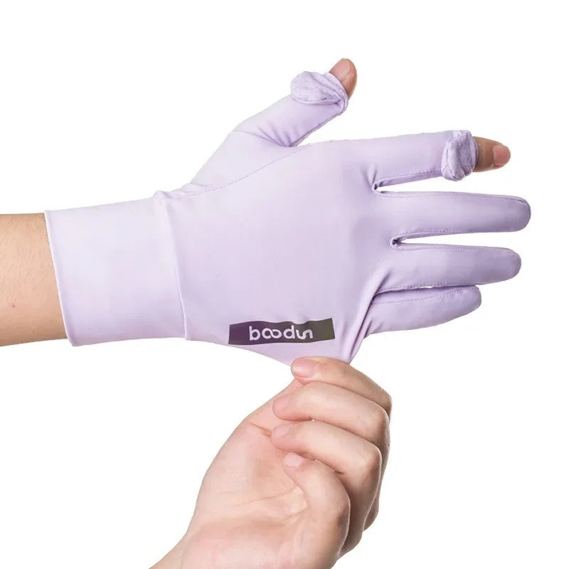 防晒手套女Outdoor Sports Summer Sunscreen Gloves UV Protection Cycling Driving Outdoor Hiking Cool Electric Vehicle Gloves