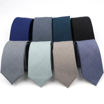 领带男15color New Men's Polyester Bamboo Fiber Tie Classic Solid Color Cool Tone Business Skinny Thin Necktie Wedding Slim Men Ties