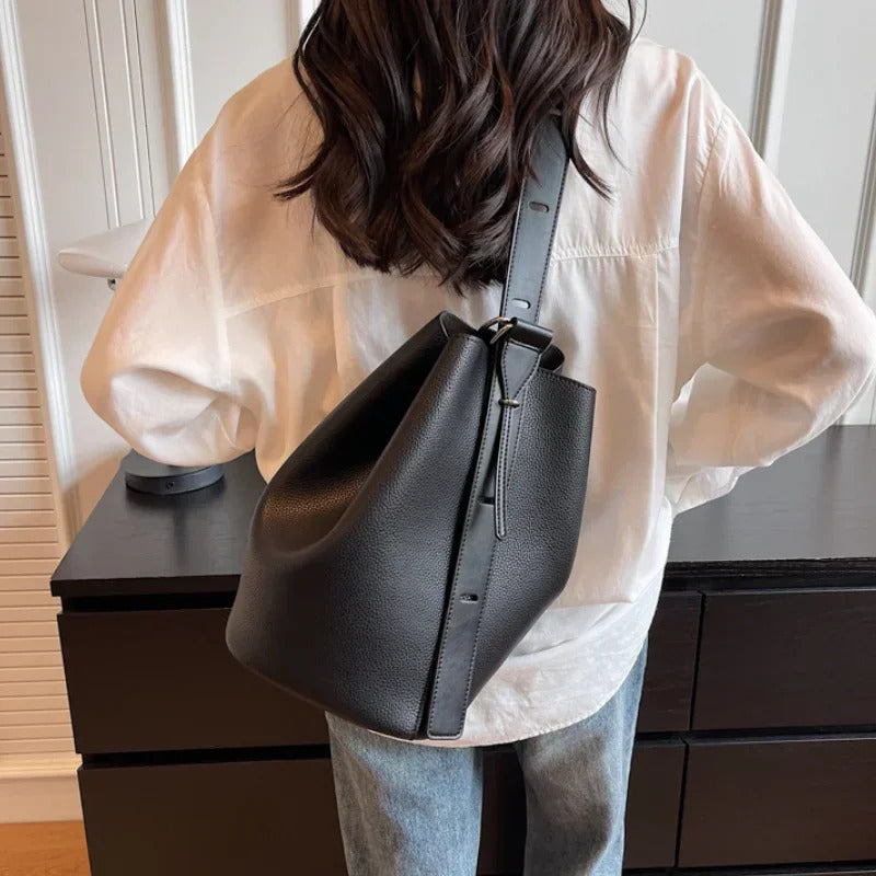 包包2pcs/set Retro Small Solid Color Leather Shoulder Bags for Women 2024 Designer Korean Fashion Female Handbags Underarm Bag Purse