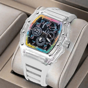 手表男手表男Luxury Trend Men’s Quartz Wristwatch Male Automatic Watch for Man Mechanical Watches Luminous Transparent Sports