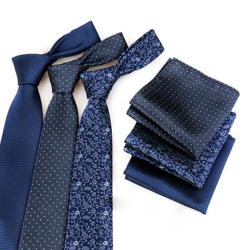 领带男Tie Pocket Square Set For Men Business Necktie Handkerchief Set Jacquard Woven Floral Fashion Paisley Groom Groomsman Gifts