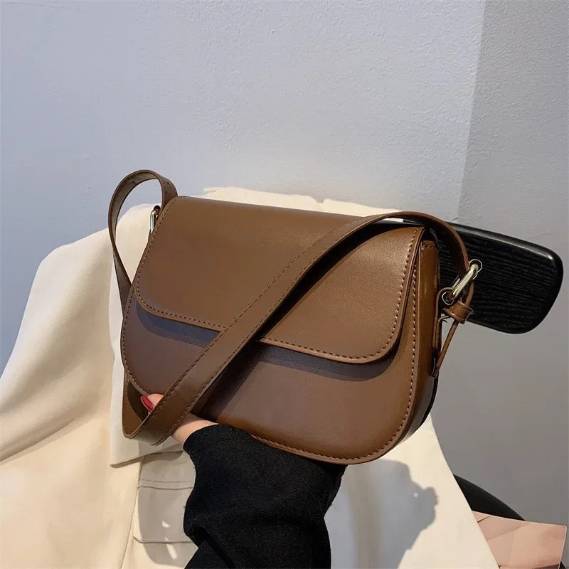 包包Advanced Texture Retro Small Saddle Bag Women 2024 New Popular All-Match Messenger Bag Fashion Underarm Bags Square Sling Bag