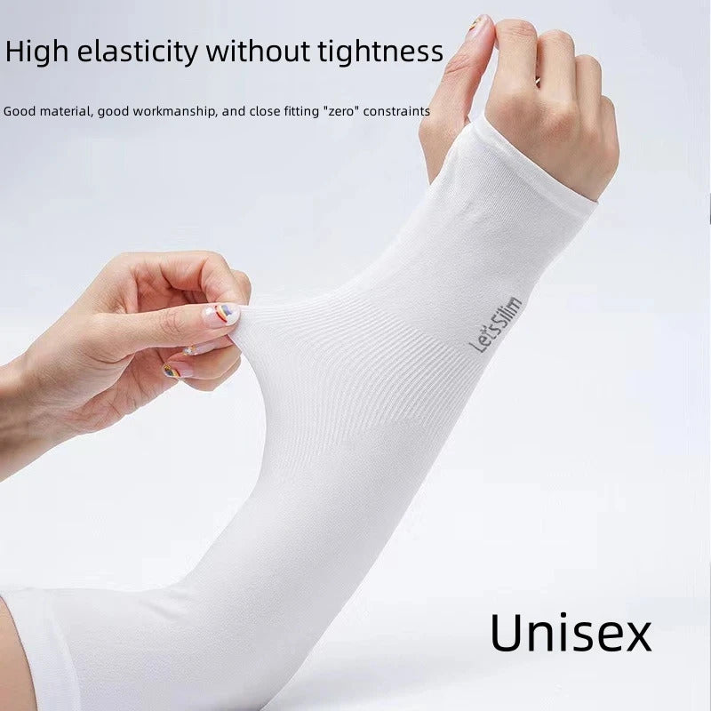 冰袖男Cool Cycling Sleeve Sport Cooling Arm Sleeves Anti-sunburn Sunscreen Uv Sports Safety Fitness Body Building Entertainment