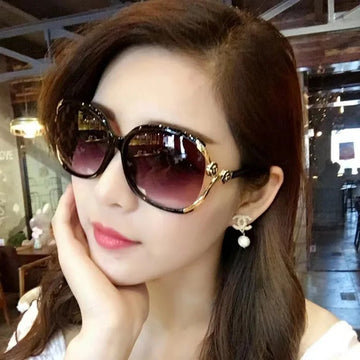 眼镜女New Vintage Woman Camellias Oval Shape Sunglasses Fashion Brand Designer Sun Glasses Trendy Street Shoot Shades Gafas De Sol