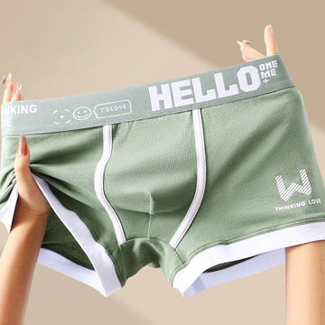 内衣男2024 Men's Underwear Cotton Underwear Letter Waistband Comfortable Breathable Soft Boxer Shorts Fashion Casual Sports Shorts