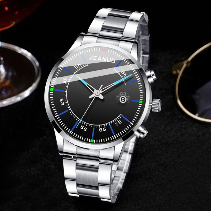 手表男手表男YIKAZE Business Quartz Men’s Wrist Watches Casual Luxury Stainless Steel Strap Men Watch Student Fashion Sports Watch for Man