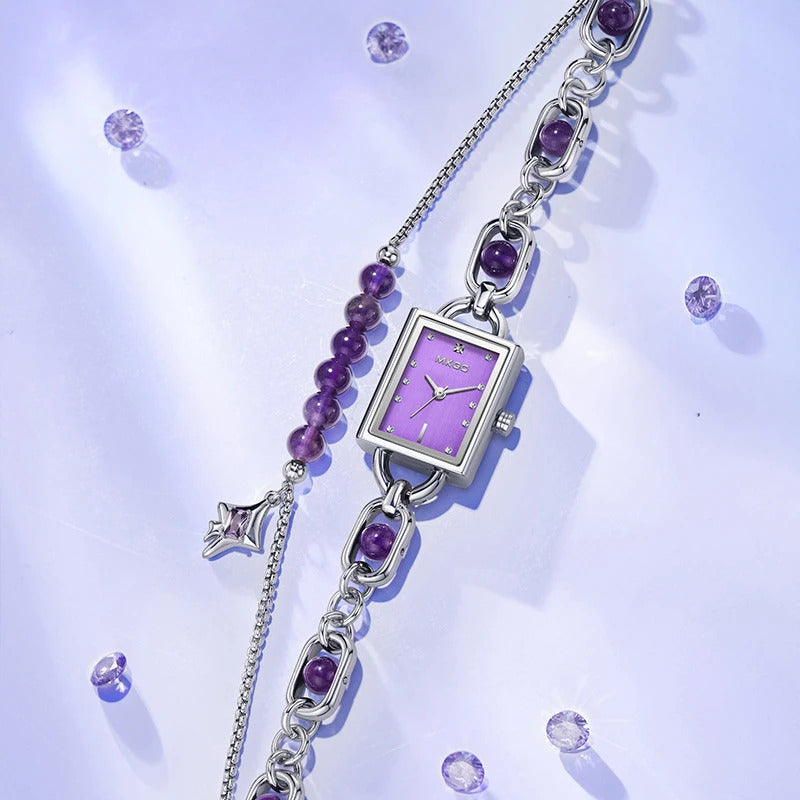 手表女UTHAI W41 New Quartz Crystal Women Watches Fashion Light Luxury Waterproof Exquisite Emerald original Ladies Bracelet Wristwatch