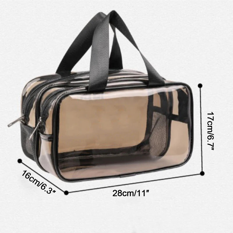 包包Cosmetic bag female portable super fire large-capacity cosmetic organizer bag travel wash bag transparent waterproof