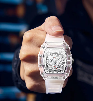 手表男手表男Men’s Quartz Wristwatch Male Trend 2025 New Automatic Waterproof Male Watch Men Luminous Transparent Luxury Watches
