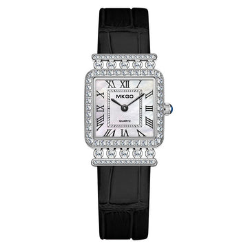 手表女UTHAI L85 Women's Watches Light Luxury Crystal Fritillaria Square Roman Scale Waterproof Jewelry Diamond Female's Bracelet Watch