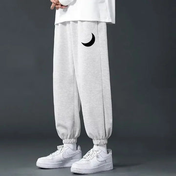 休闲裤男Spring Autumn Loose-Fit Harem Korean Style Trendy Straight-Leg Ankle Bunding Sports Pants Casual Men's Sport Trousers Student