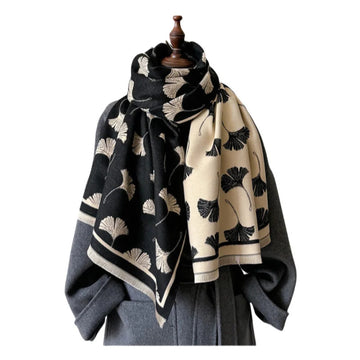 丝巾女New Retro Floral Print Thick Cashmere Scarfs for Women Warm Winter Autumn 2024 Lady Pashmina Bufanda Large Wraps Shawls Tassels