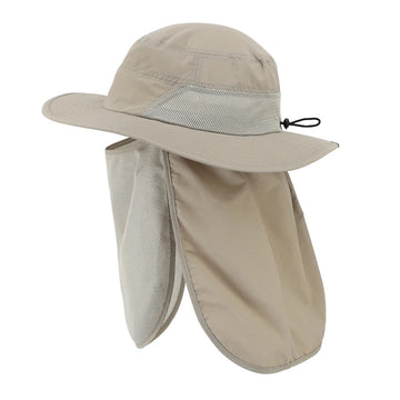 防晒帽男Connectyle Men's Women UPF50+ Sun Protection Hat Wide Brim Lightweight Detachable Fishing Hat with Neck Flap Face Cover Outdoor