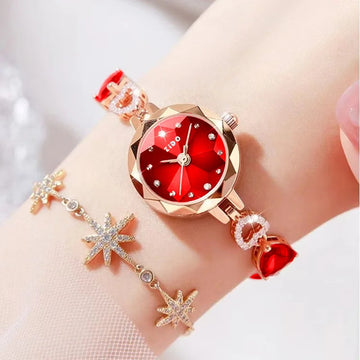 手表女UTHAI L92 Women's Watch Brand Advanced Fashion Light Luxury Crystal Inlaid Diamond Waterproof Female Quartz Watches Clock