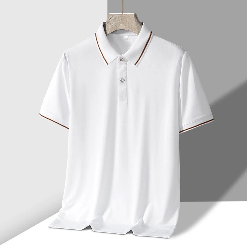 POLO男TFETTERS Summer Men Polo Shirt Luxury Brand Tops Short Sleeved Anti Wrinkle Casual Business Tee Shirt Man 2025 New Golf Clothing