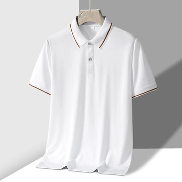 POLO男TFETTERS Summer Men Polo Shirt Luxury Brand Tops Short Sleeved Anti Wrinkle Casual Business Tee Shirt Man 2025 New Golf Clothing
