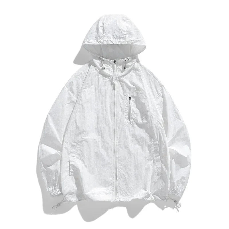 防晒衣男New Couple Outdoor Sports Skin Clothes Men's Breathable Heat Insulation Ice Feeling UV Protection Sunscreen Clothes Thin Style